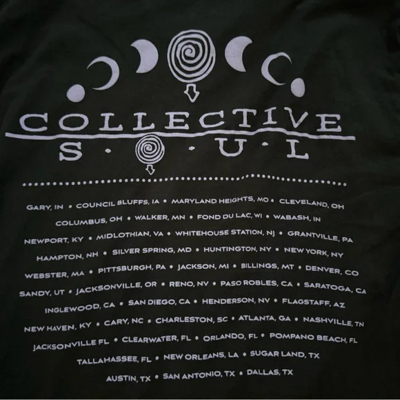 Collective Soul 2022 Tour Shirt in Black and Purple Mystical Tree Men's Large - Picture 7 of 13